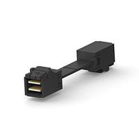 AMP Connectors - TE Connectivity 2820350-4 Mini SAS/SATA Cable Straight to Straight 4i MR 1.0 100 Ohm