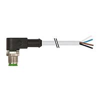 Murrelektronik 7000-12101-2140500 Connectors M12 male 90 with cable, PVC 4x0.34 gy UL/CSA 5m
