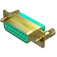 Amphenol Positronic RD25S100E3S Receptacle DSUB 25F CRIMP GF SS