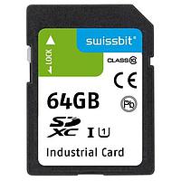 Swissbit SFSD064GL1AM1MT-E-ZK-21P-STD SD Cards Industrial SD Card, S-58, 64 GB, 3D PSLC Flash, -25C to +85C
