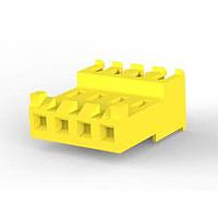 AMP Connectors - TE Connectivity 3-644466-4 Receptacle Housing FEED THRU W TAB 4P L.R. yellow 20 AWG