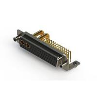 EDAC 630-43W2250-4T5 Mixed Contact D-Sub Connectors Right-angle Power Combo D-Sub Connector