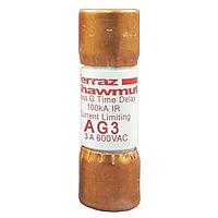 Mersen AG3 Power Fuses Fuse,Class G,Amp-Trap,100kA,600VAC,3A