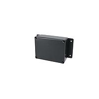 Bud Industries CU-4471-B Enclosures Econobox Diecast Aluminum Box with Mounting Bracket Black (4.3 X 1.8 X 3.3 In)