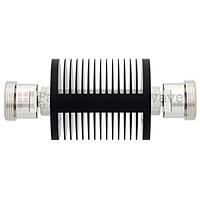 Fairview SA75DFDF25W-10 10 dB Fixed Attenuator 7/16 Female To 7/16 Female Up To 7.5 GHz Rated To 25 Watts With Black Aluminum Heatsink Body