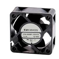 Same Sky (formerly CUI Devices) CFM-3828BF-1235-614 Axial dc axial fan, 38 mm square, 28 mm, 12 Vdc, ball, 23500 RPM, 22.05 CFM