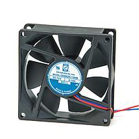 Orion Fans OD8025-12MB Axial DC Fan, 80x80x25mm, 12VDC, 31CFM, 0.13A, 28dBA, 2500RPM, Dual Ball, Lead Wires