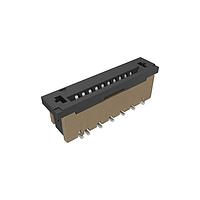 Amphenol FCI SFW10S-2STME1LF Board Mount 1.00mm Flex Connector, SFW Straight series, 10 Position, Top Entry Surface Mount, ZIF, with Mount Plate