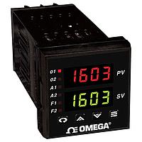 OMEGA CN8202-R1-R2 1/16 DIN Universal Input Autotune Controller with Ramp & Soak (4 Digit LED, None)