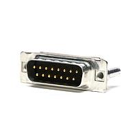 Amphenol CONEC 241A26530X D-Sub Connectors - Standard Density PI-FLTR SLDR PIN ANG 4-40 OR M3 SPACR/PCB