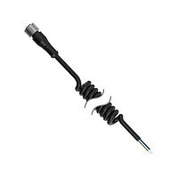 Banner Engineering MQDC-401.7M-PUR-C Sensor Cables / Actuator Cables Cordset: A-Code M12 to Flying Leads Single Ended Coiled; 4-pin Straight Female; 1.7 m Extended, 0.8 m retracted, with 0.2 m Tangent; Black PUR Jacket, Nickel-Plated Brass Coupling Nut