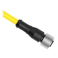 Banner Engineering SXA-815D Sensor Cables / Actuator Cables Cordset: Single Ended M12; 8-pin Straight Female; 4.57 m 8x24 Yellow PVC Jacket; Nickel-Plated Brass Coupling Nut