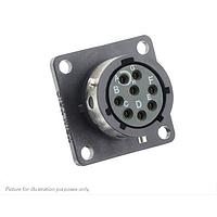 Eaton Souriau-Sunbank UTGX012E8SZ Receptacles Square flange receptacle, without backshell, with 8 female solder contacts, IP68/69K in unmated conditions, keying Z