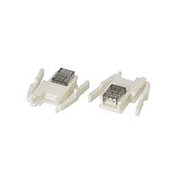 3M 37B03-C206-WP0 MB Connectors 3M Mini-Clamp III Connector, Wiremount Socket, 3 position, 24-20 AWG, Tin over Nickel, Gray, Panel Mount with Latches, Sold per box of 100 pcs