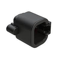 Amphenol SINE Systems ATP04-4P-BM12 Connectors 4 Position, PCB Receptacle, Pin,Board Mount, 180  Straight, Screw Boss, Gold Contact Plated, Potting, Black