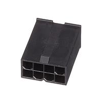 Molex 46999-0278 Shrouded MiniFitJr 8Ckt Plug DR V0 Black w/o ears