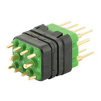 Eaton Souriau-Sunbank 8MQ2M9910RN Modular Connectors - Push Pull MQuick module, unsealed, with male straight PCB contacts