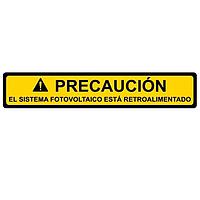 HellermannTyton 596-00827 Solar Label Solar Label, Spanish, CAUTION PHOTOVOLTAIC SYSTEM BACKFED, 4.12" x .75", VL, Yellow, 50/roll