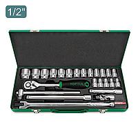 TOPTUL GCAD2403 DR. Socket Set - Satin (1/2", 24 PCS)