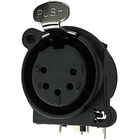 Io Audio Technologies IO-XLR5-F-EH Connectors 5-Pin XLR, Female, Horizontal, PCB Mount, Separate Ground Pin