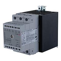 Carlo Gavazzi RGC3A60D25GKEDM Solid State Relays 3-pole DIN-rail mount SSR, Zero-cross switching with monitoring, Operating voltage (Ue): 90 - 660 Vac (1200 Vp), Rated current (Ie): 25 Aac, Control voltage (Uc): 5 - 32 Vdc, External supply: 24 Vdc/ac, Built-in overvoltage protection