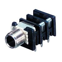 NEUTRIK NRJ6HM-1-PRE Phone Connectors Jack 1/4" - stereo switched tip and ring (not sleeve), slim-full thread metal-PCBH-cha grd