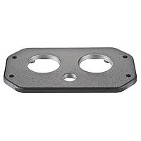 HARTING 19400489813 Headers & Wire Housings Han 48HPR mounting cover 2xM50 1xM20