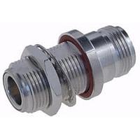 HUBER+SUHNER 34_N-50-0-1/133_NE RF Adapters - In Series N jack(f) to N jack(f) bulkhead
