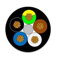 Molex / Flamar 155240-0184 (15 Meters) Communication and Control 5Ckt 16AWG TPE BK 15METER PRICE PR MTR