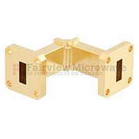 Fairview SMF-42EB-001 WR-42 Waveguide E-Bend Instrumentation Grade Using UG-595/U Flange With a 18 GHz to 26.5 GHz Frequency Range