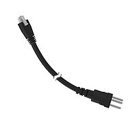 Banner Engineering LQMAC-306N AC Power Cord Cordset: Double Ended Molex to AC Plug Brazil; 3-pin Straight Female; 3-pin Straight Male; 1.83 m 3x18 Black PVC Jacket; PVC Black