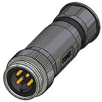 Amphenol CONEC 41-00005 Connectors 4P 7/8 Plug Field Attach Axial