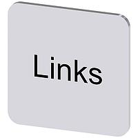 SIEMENS 3SU19000AF810AJ0 Labeling Plate, Links INSCR. LABEL, SILVER 22 X 22MM, LINKS