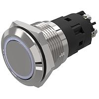 EAO 82-5152.2154 Anti-Vandal 82-5152.2154.Illuminated pushbutton.maintained.19 mm.stainless steel.flush/flat.ring.white.24 V.screw terminal