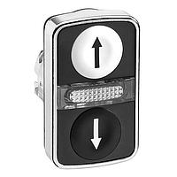 SCHNEIDER ZB4BW7A1724 Flush METAL ILLUM FLUSH 2 BTTN PILOT WHT/BLK