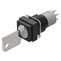 EAO 51-445.036D Keylock Switches LIGHTED PSHBUTN SQ MNT BLK SLGP SLDR