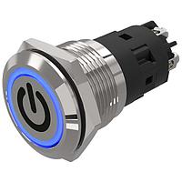 EAO 82-5152.1124.B002 Anti-Vandal 19 mm, Indicator, Stainless steel, flush/flush, Solderingterminal, Contacts, Ring, Green, 24 V AC/DC