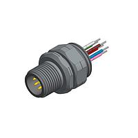 Amphenol CONEC 43-01102 M12 Male Socket ML SCK M12X1 W/WIRE FRNT MNT REPSITN PG9