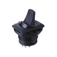 Shin Chin R13-405G-05-BB Toggle Switches 10A/125VAC;6A/250VAC 6P/DPDT/(ON)-ON SO Terminal Black Body