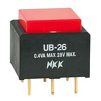 NKK Switches UB26SKG03N-C Pushbutton Switches SPDT RED CAP UB SERIES