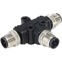 Bulgin PXPPVC12TSMM04AFIIFI T-Adapter M12 A-Coding 4 Pins T Splitter(M12*