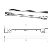 TOPTUL CTIA2730 Double-End Truck Wrench W/Bar 6PTx6PT (27x30mm)