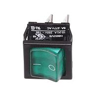 Bulgin H8653VBBG3-577W Miniature Rocker Switch DPST Mini Rocker Sw. Lit 230V Green