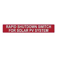 HellermannTyton 596-00890 Solar Label Solar Label, Reflective, PHOTOVOLTAIC SYSTEM...SHUTDOWN, 6.5" x 1.0", VL, Red, 10/pkg