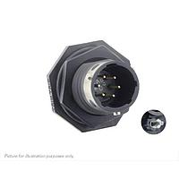 Eaton Souriau-Sunbank UTGX710D6PW32 Receptacles Jam nut receptacle & hold down clips,without backshell, with 6 male PCB contacts, IP68/69K in unmated conditions, keying W