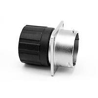 Amphenol SINE Systems RT001619SNHEC03 Connectors 19 Position Square Flange Receptacle, Female, Shell Size 16, Silicone Seal, and End Cap with Individual Wire Sealing