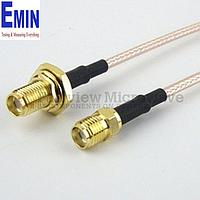 Fairview FMC1213315 SMA Female Bulkhead to SMA Female Cable RG-316 Coax