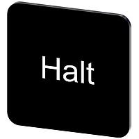 SIEMENS 3SU19000AF160AK0 Labeling Plate, Halt INSCR. LABEL, BLACK 22 X 22MM, HALT