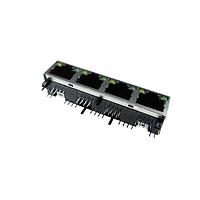 Adam Tech MTJG-4-88ARX1-FSM-PG-LG Modular Connectors / Ethernet Connectors CONNECTOR, MODULAR JACK, GANGED