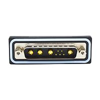 NorComp CDFV9W4113L451 Mixed Contact D-Sub Connectors 9W4 vert solder M FL 4-40 boardlock 40Amp